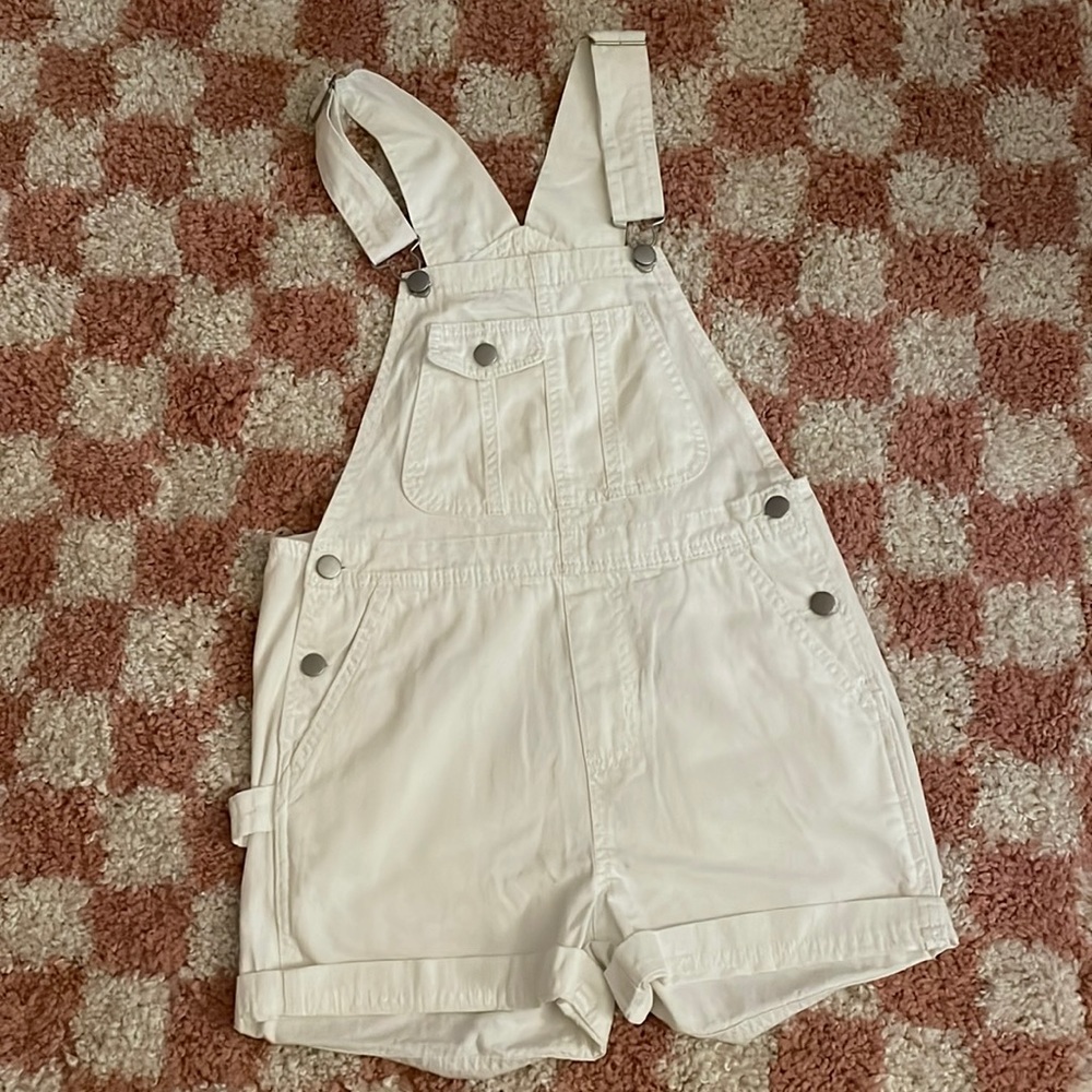 TINSEL TOWN WHITE SHORTS OVERALLS